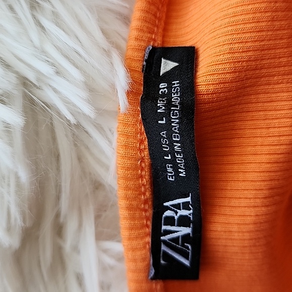 Zara Orange Sleeveless Dress Size L - Picture 11 of 11